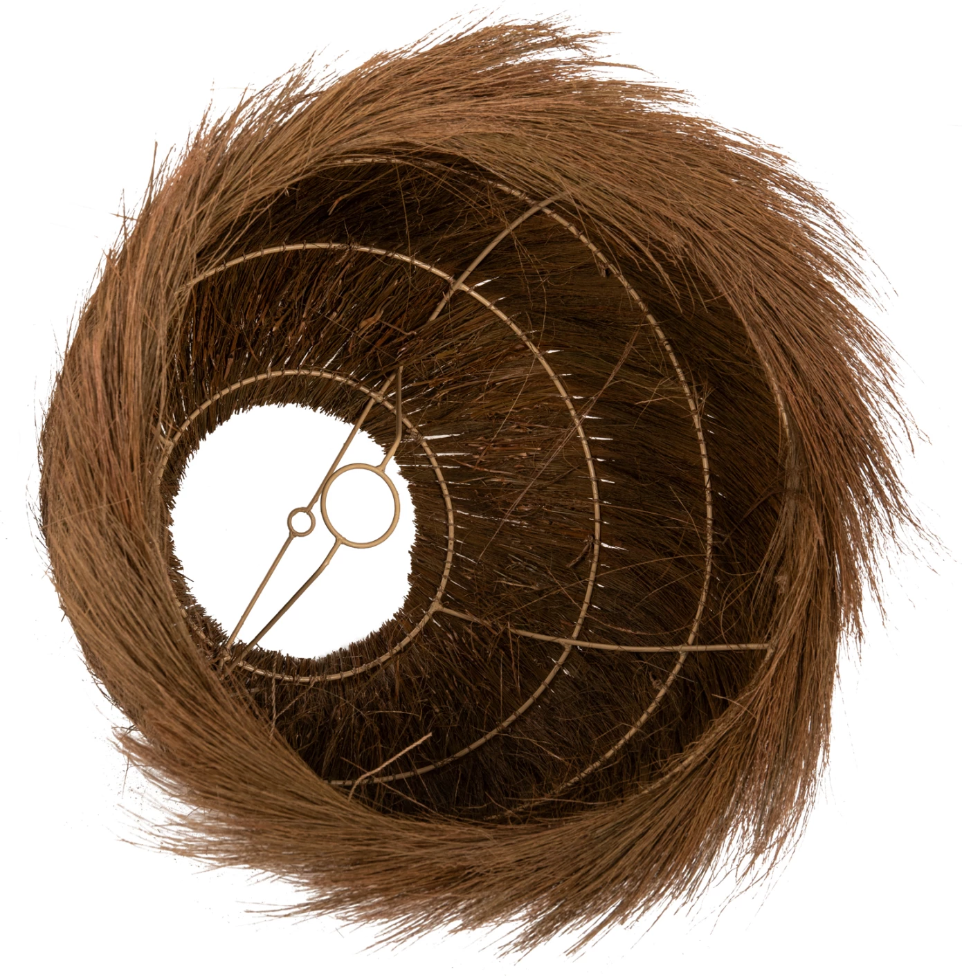 Stropna viseča svetilka iz Rayung trave v rjavi barvi Φ46x40-141Hcm