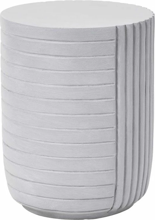 Geometrijska stranska miza, bela, 35x35x46