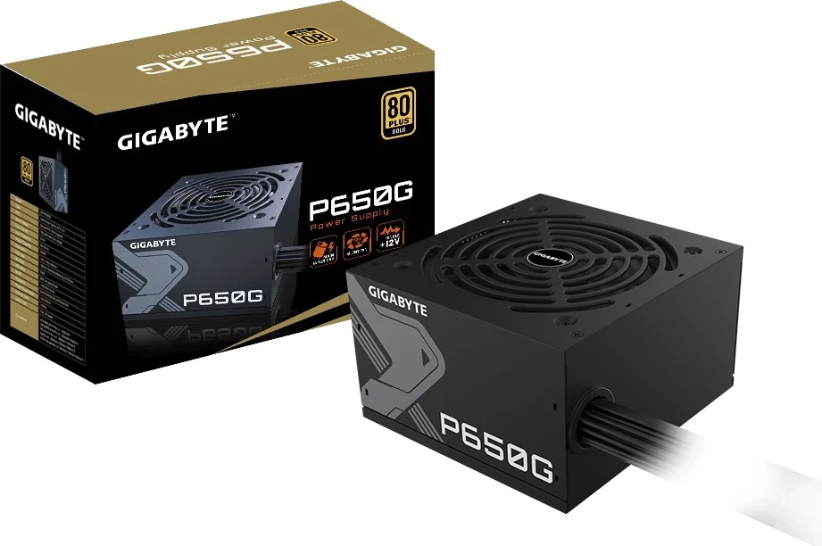 Napajalnik Gigabyte GP-P650G, 650 W, 20+4 pin ATX, črn