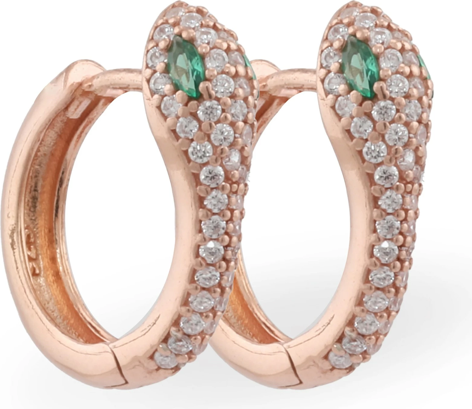 Srebrni uhani rožnato-zlati Jumeon, 10553ROS