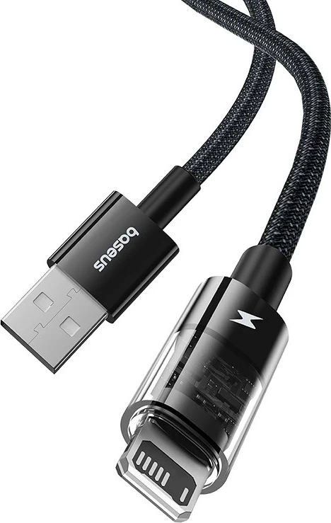 Hitri polnilni kabel USB na IP Baseus Gem, 1 m, črn