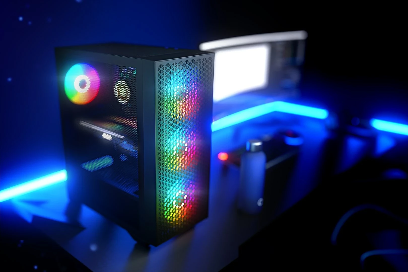 Računalniško ohišje LOGIC DART PRO ARGB MIDI USB-C, črno