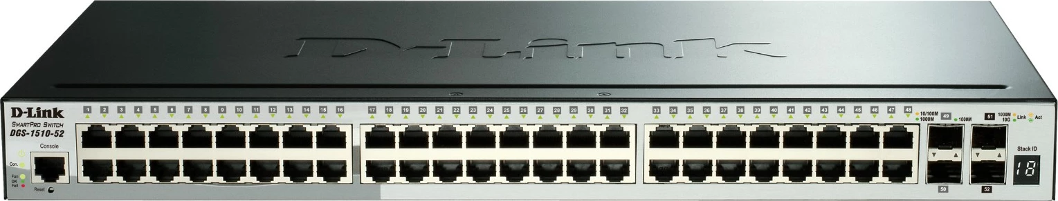 Upravljen stikalnik D-Link DGS-1510-20/E, L2/L3, Gigabit Ethernet, siv