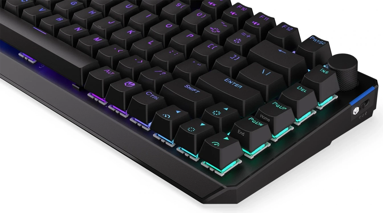 Brezžična igralna tipkovnica Endorfy Thock Red, USB-C, črna