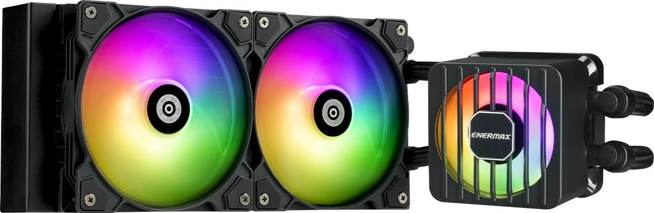 Foteljni vodni hladilnik 240 mm z RGB, Enermax LIQMAXFLO ELC-LMF240-ARGB, črn