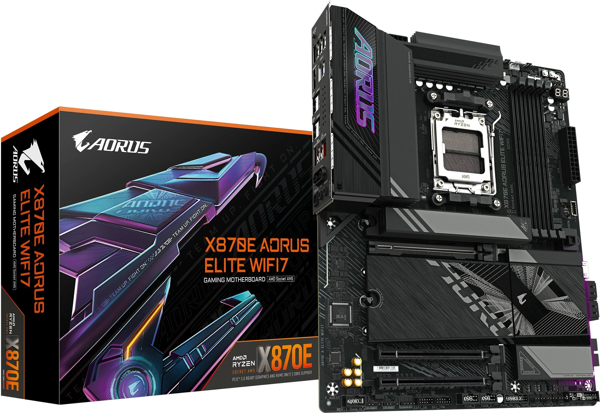 Plošča za računalnik Gigabyte X870E A ELITE WIFI7, Socket AM5, DDR5, Wi‑Fi 7