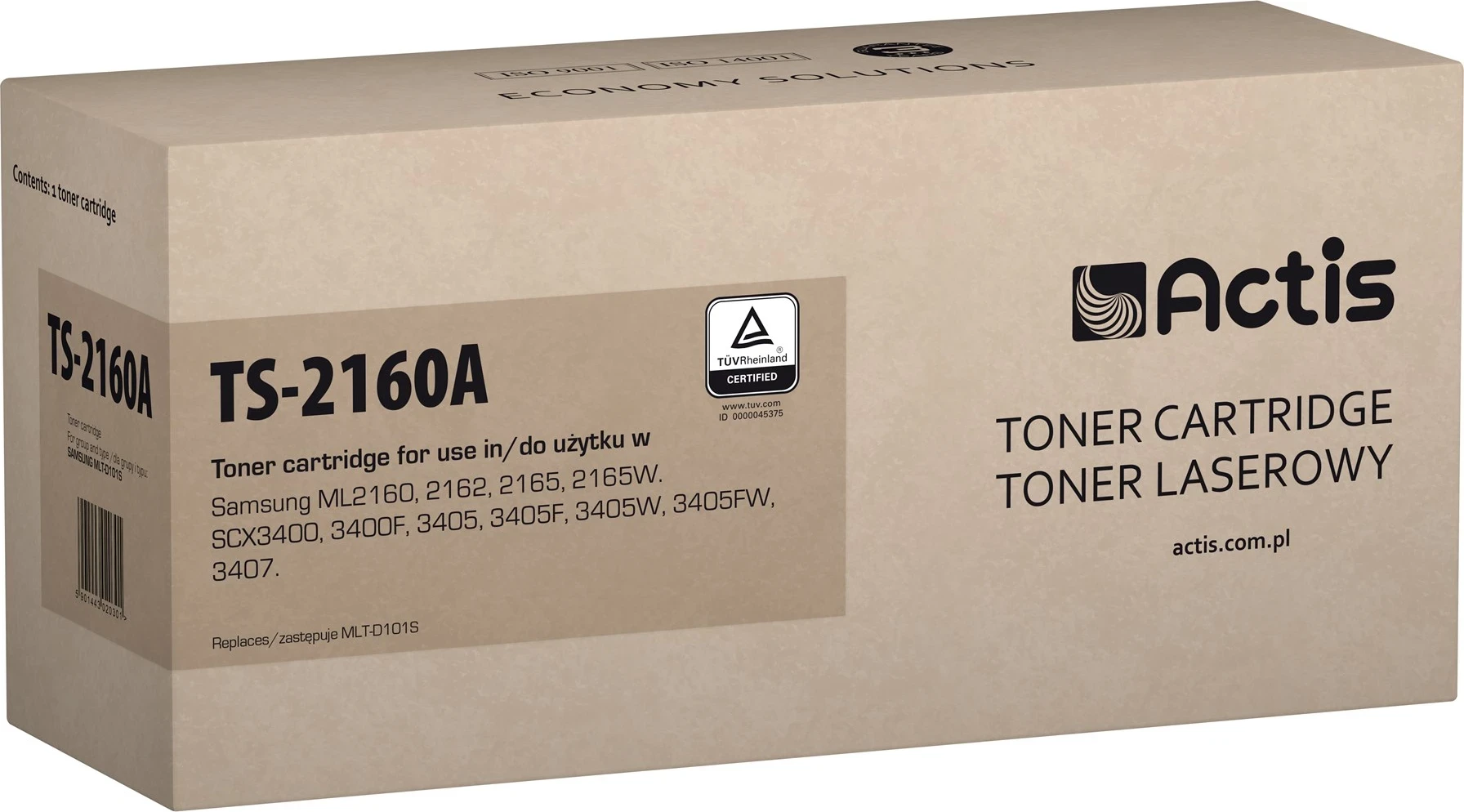 Toner zamenjava Actis TS-2160A za Samsung MLT-D101S, črn