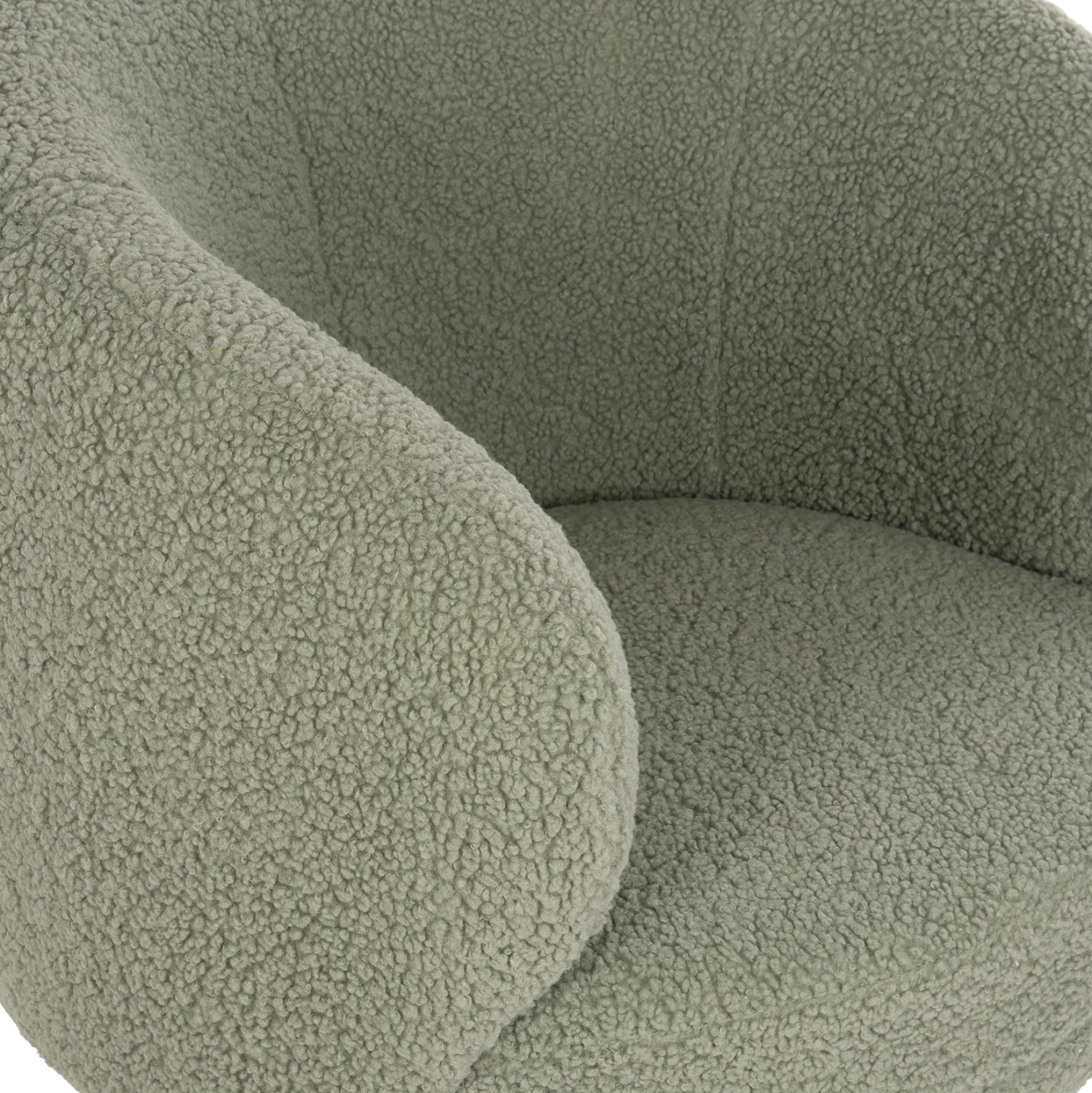 Fotelj ARIEN FH8403.27 iz boucle tkanine v pistacija zeleni barvi-srebrna kovinska osnova 78x75x84Hcm
