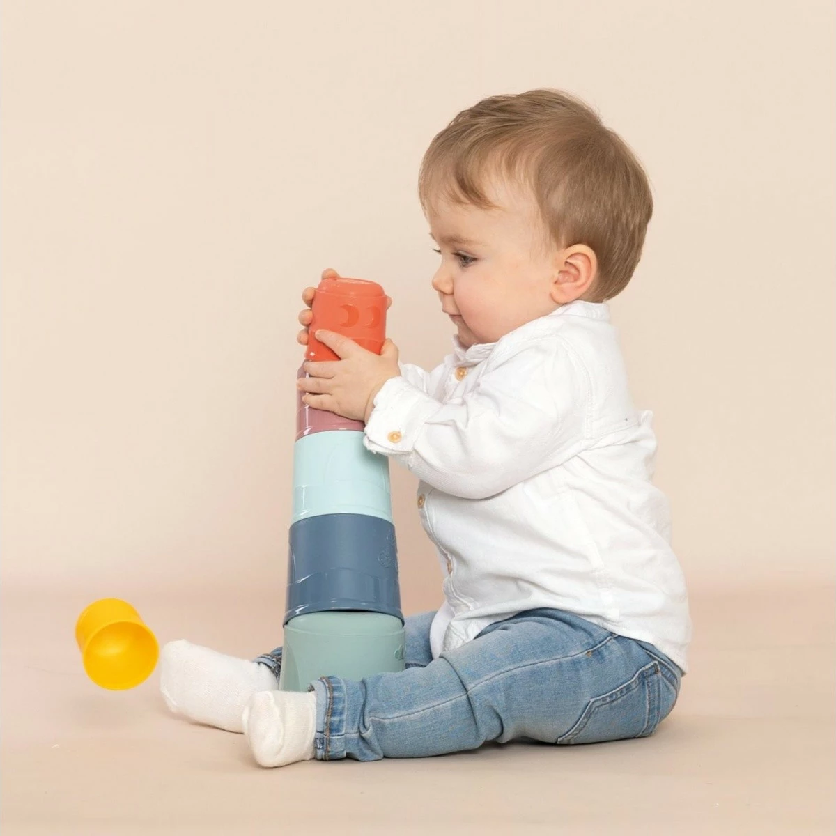 Edukativna igrača Magic Pyramid Tower Smoby, 6 kosov, večbarvna