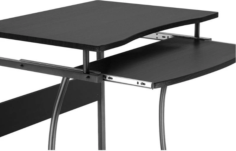 Računalniška miza 60x48 cm s izvlečnim predalom za tipkovnico Techly ICA-TB 131B, črna