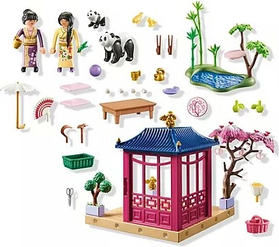 Igralni set Asian Garden s pando, Playmobil My Life 71762, 111 delov