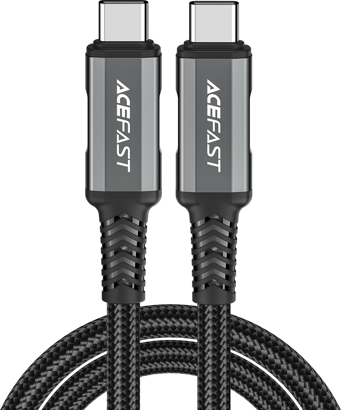Kabel USB-C na USB-C Acefast C1-09, USB4, PD3.1, 5A, 1 m, sivo-črn