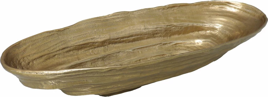 Dekorativna posoda aluminij ARTIOM, zlata, 49x19x10 cm