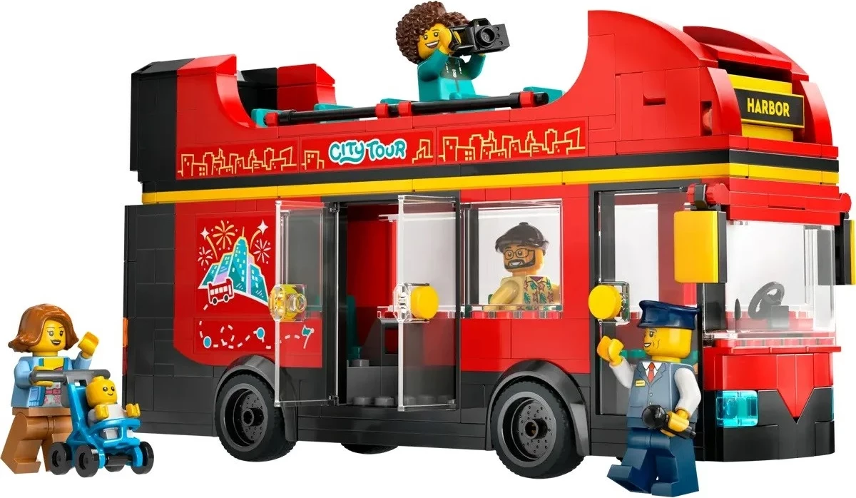 Dvokatni rdeči turistični avtobus LEGO City 60407