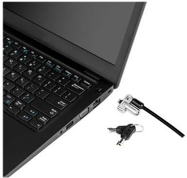 Varnostna ključavnica s ključem Kensington K64440WW za Dell, 1,8 m, črna