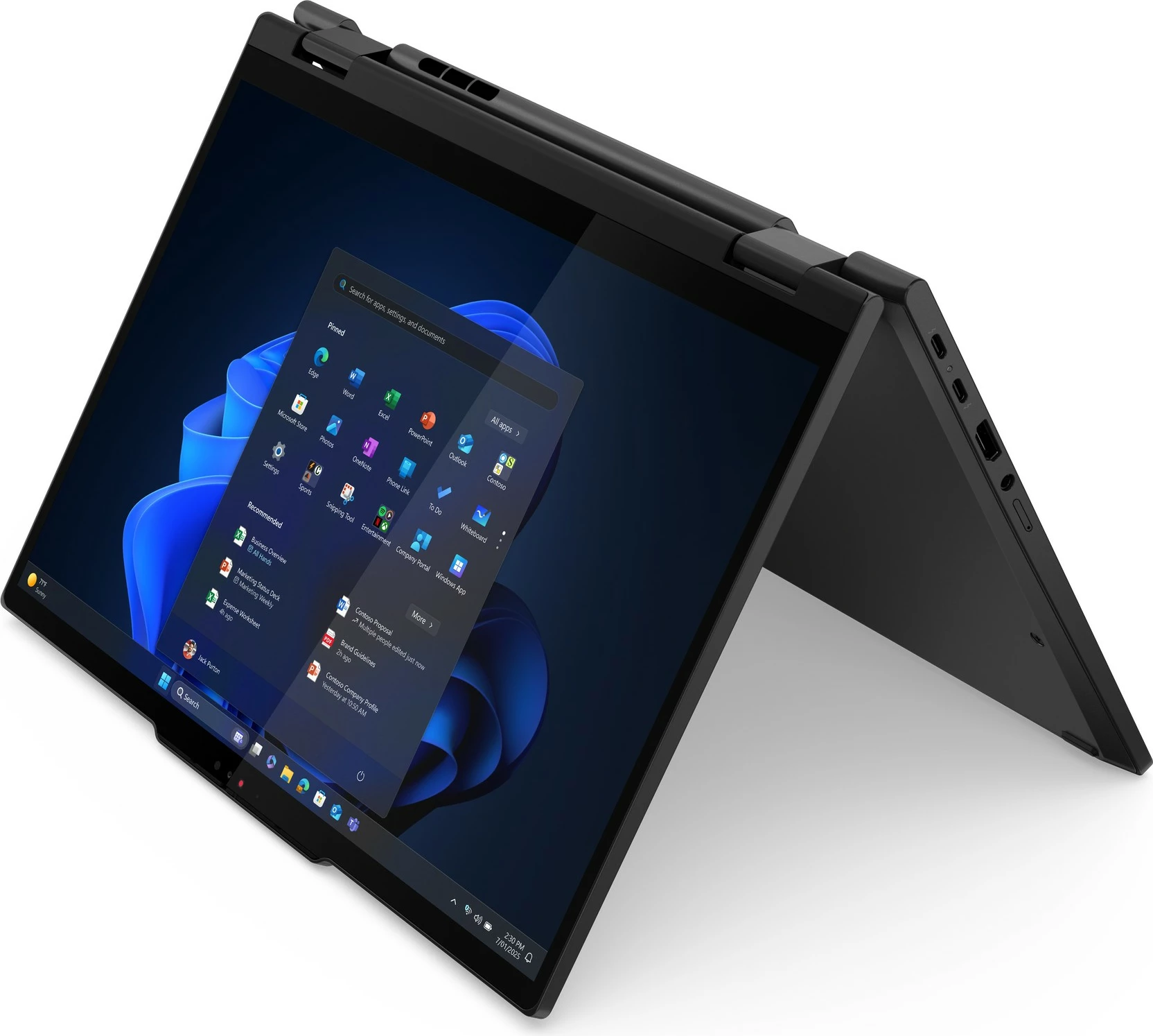 Fleksibilni prenosnik Lenovo ThinkPad T14s 2-v-1, 16GB RAM, 512GB SSD, Windows 11 Pro, črn