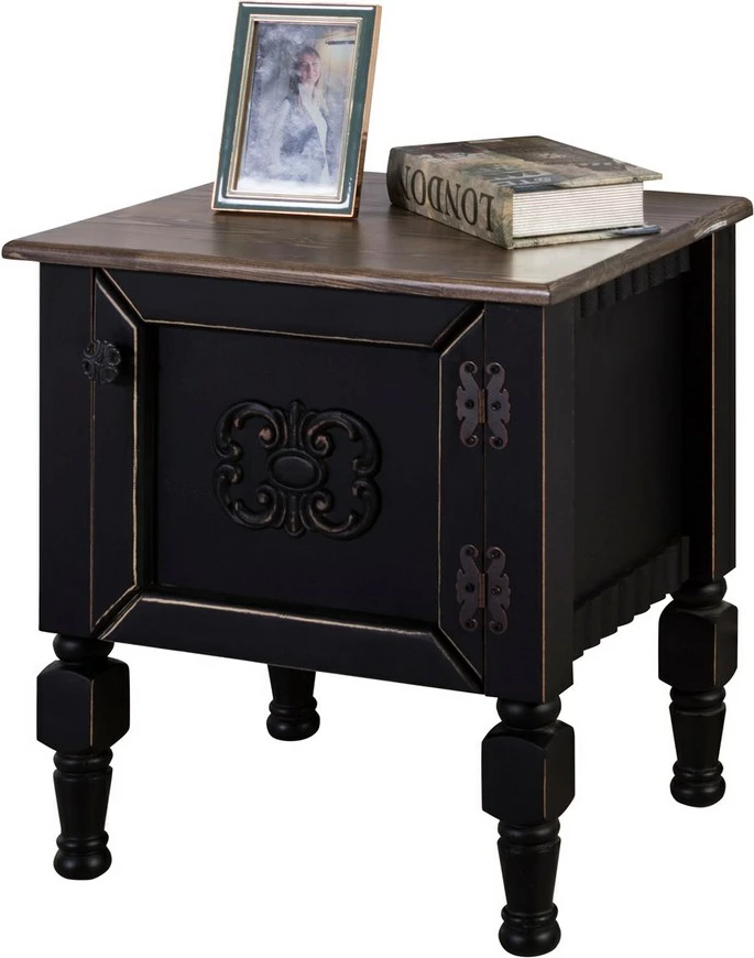 Komodna za nočno omarico, Hanah Home Ada, črna