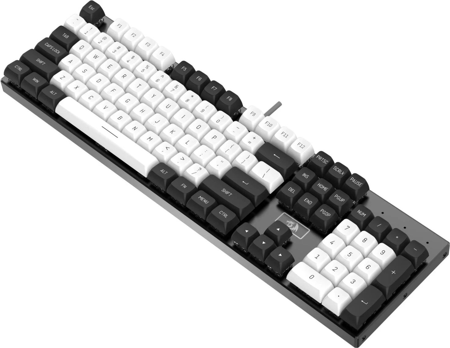 Keycapi PBT Doubleshot, 150 kosov, bela-črna - Redragon A132
