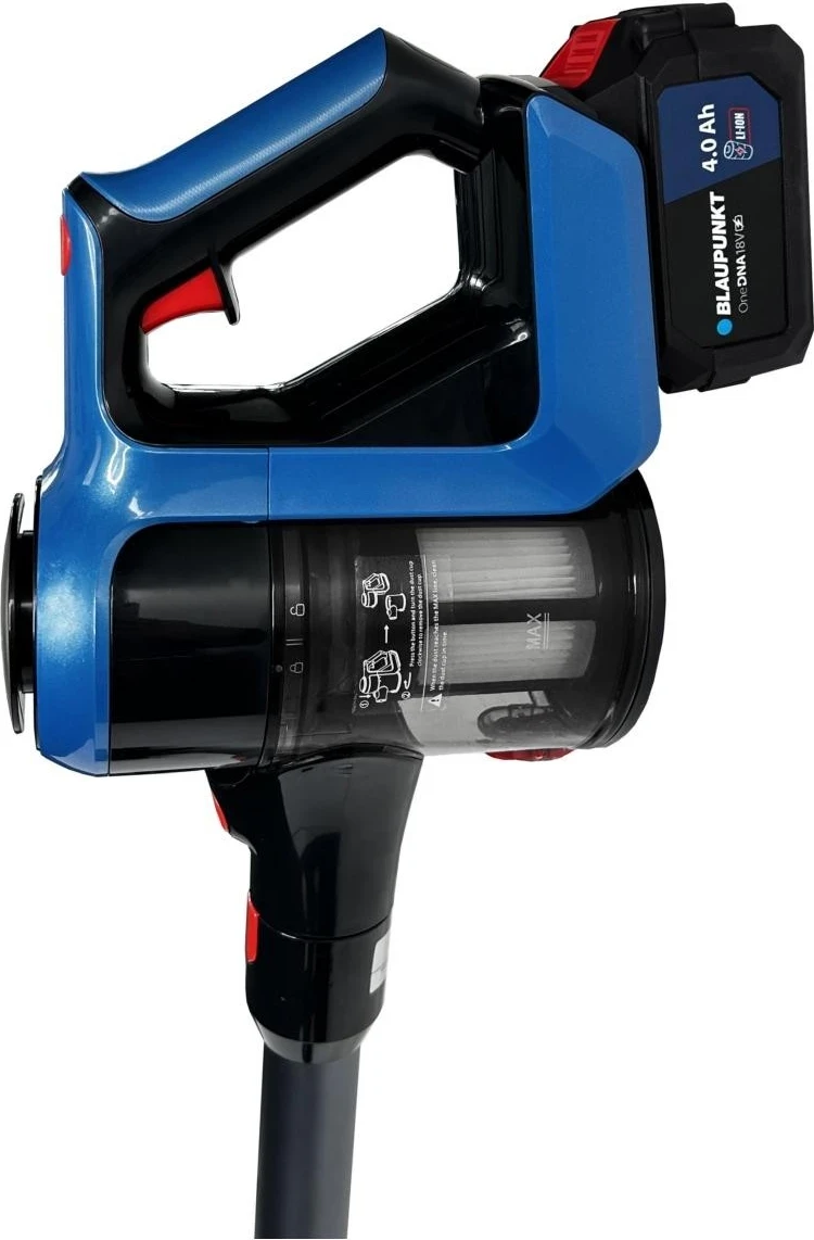 Vertikalni brezžični sesalnik brez vrečke Blaupunkt VC6010, črno-modra