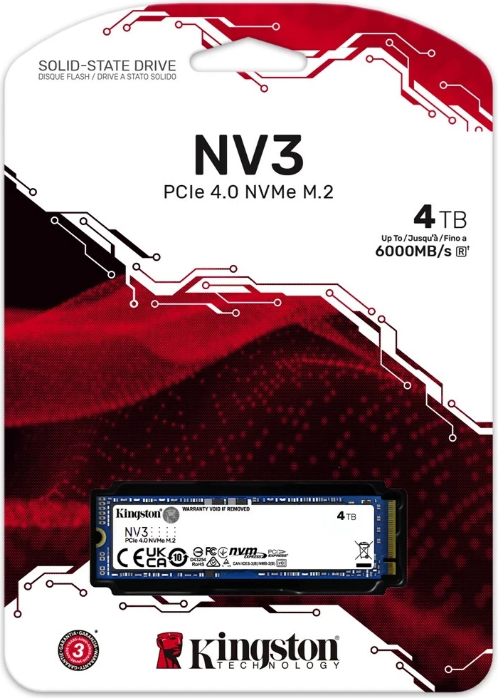 SSD NV3 M.2 2280, 4TB, PCIe 4.0 Kingston