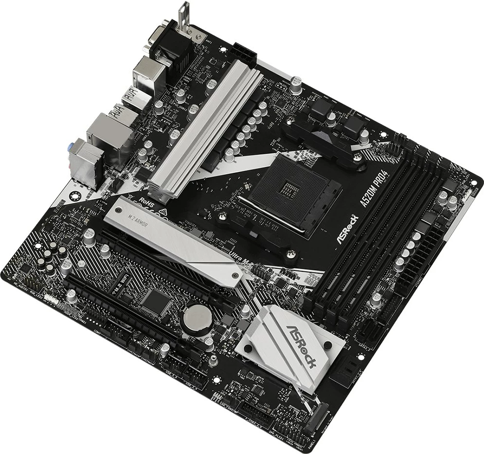 Mikro ATX plošča Asrock A520M, 64GB, Socket AM4