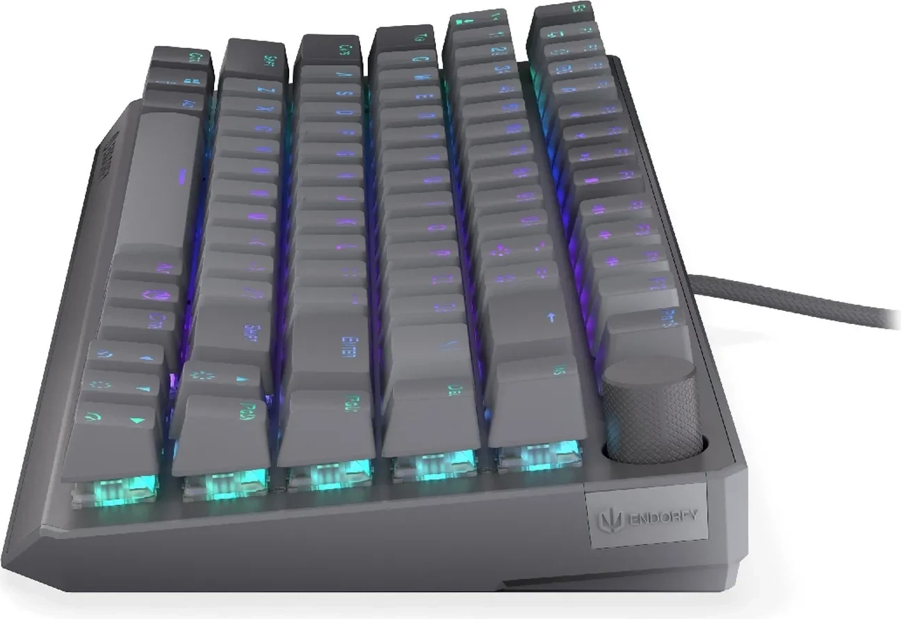 Mehanska tipkovnica 75% Endorfy Thock V2, RGB, Hot-Swap, siva