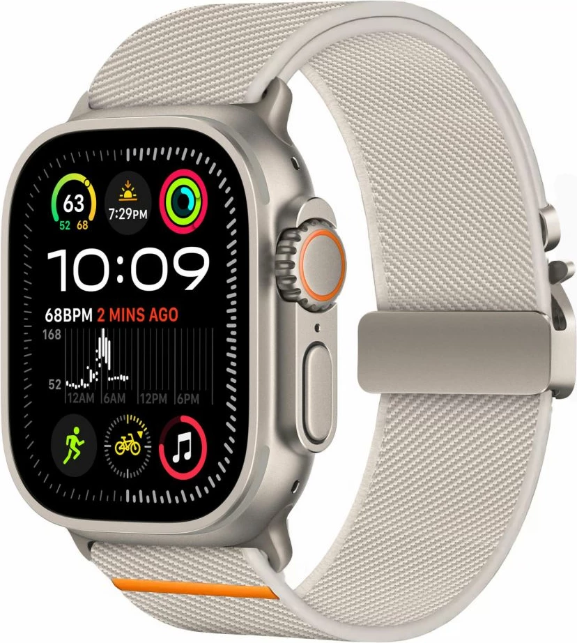 Najlonski pašček za Apple Watch Tech-Protect Nylon Clasp, 44/45/46/49 mm, siv