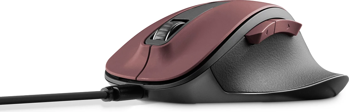 Brezžični miška z vgrajeno baterijo Hama MW-500 V2 Recharge, 1600 DPI, burgundy