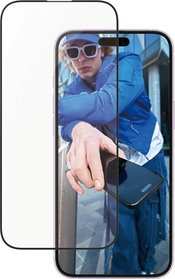 Zaščita zaslona PanzerGlass za iPhone 16/15 Plus, aluminijast okvir