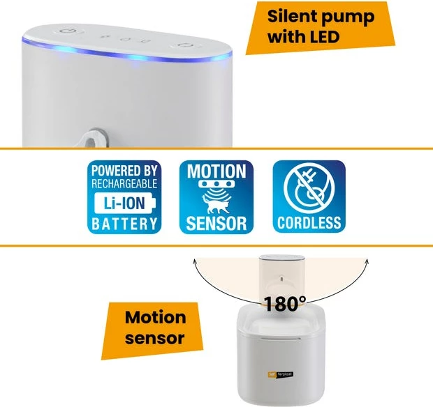 Pijalnik za pse in mačke FERPLAST Astra, 3 L, bel