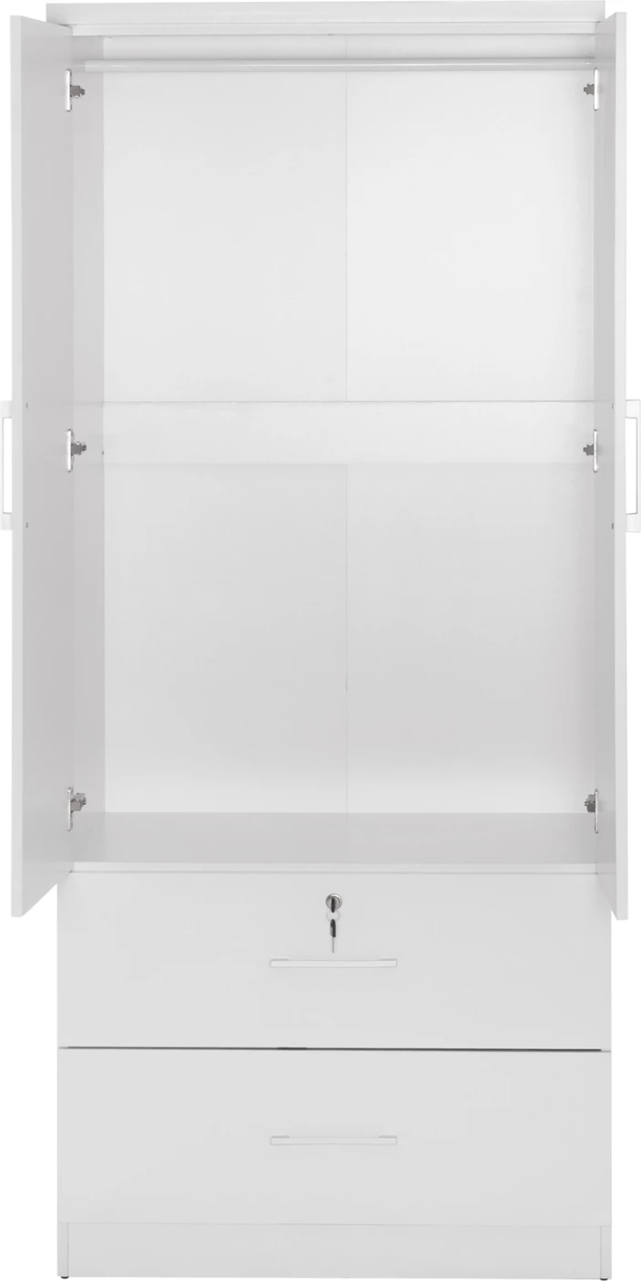 Garderobna omara z predali REINA FH2484.01 melamin v beli barvi 80x48x183H cm