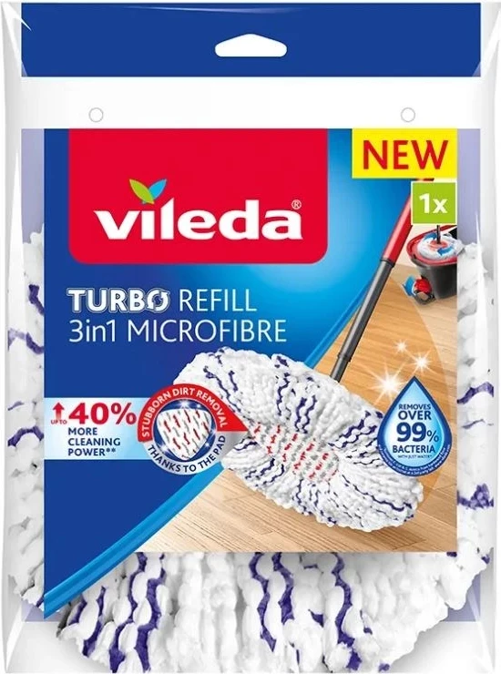 Mikrovlakenska krpa Turbo 3in1, Vileda, 1 kos, bela