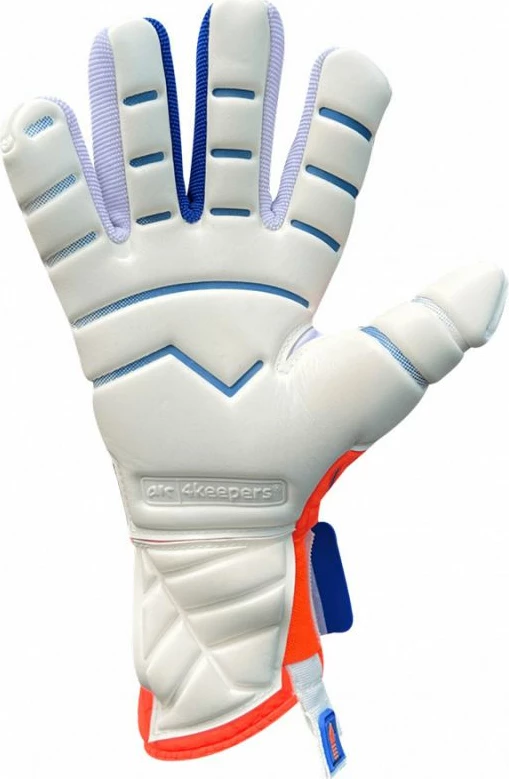 Dojenček/otroški rokavice za vratarja 4Keepers, bele in oranžne