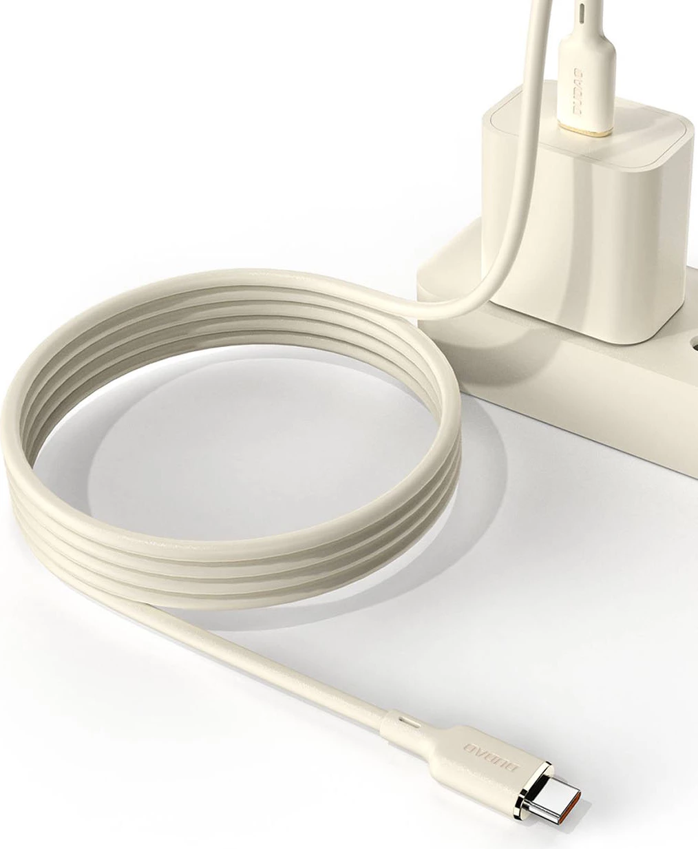 USB-C na USB-C kabel, 2 m, 100 W, silikonski, bež Dudao L7SCC