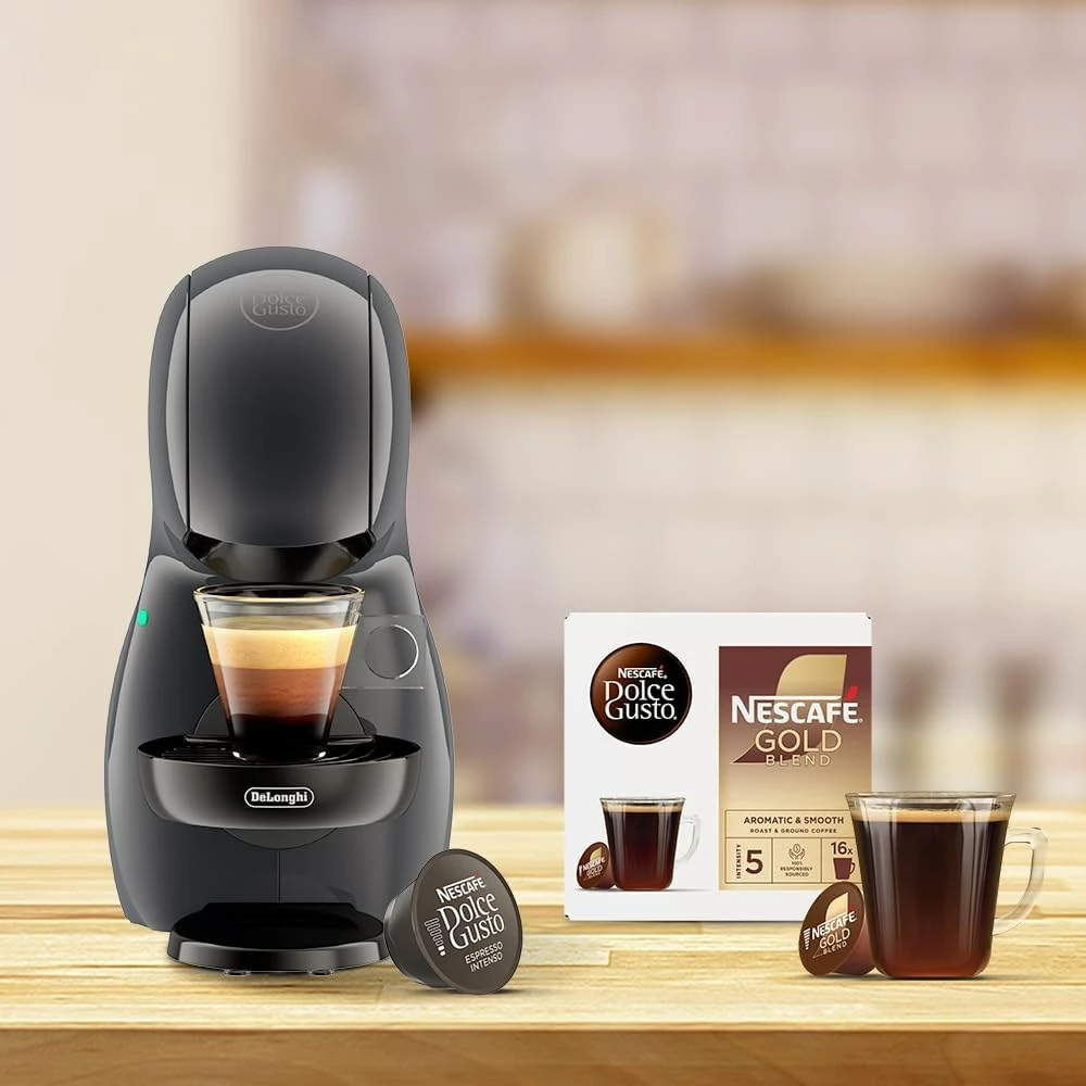 Kavni aparat na kapsule De'Longhi Piccolo XS EDG210.A, 0,8 L, črn