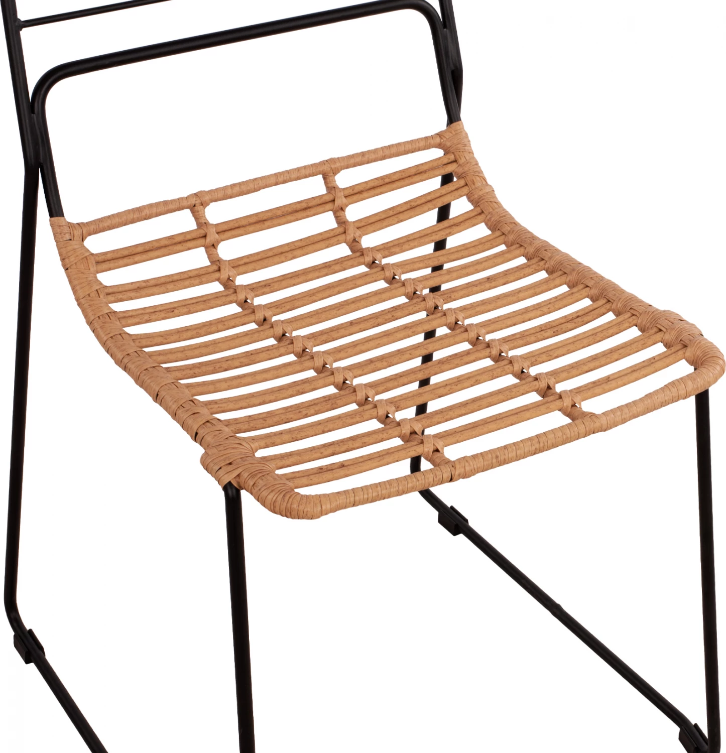 Kovinski stol Allegra FH5694 s pletenjem bež 51x54x83cm