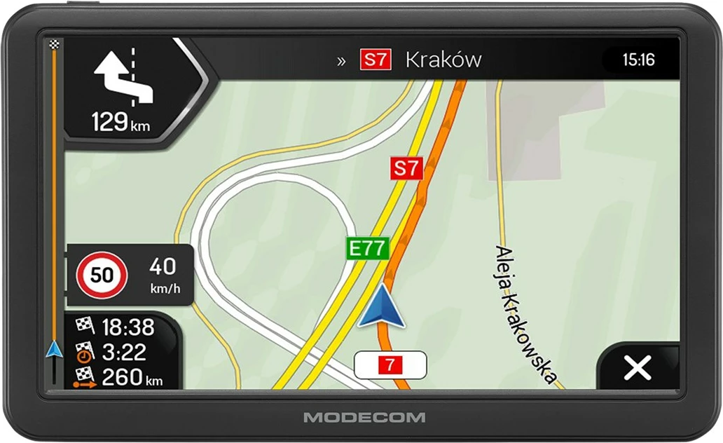 Avtomobilska navigacija MODECOM FreeWAY CX 7.0 z iGO Navigation, 8 GB, 7" zaslon, črna