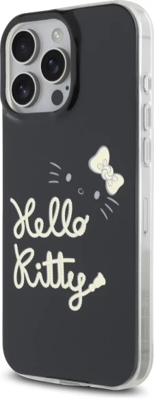 Zaščitni ovitek Hello Kitty Golden Diva MagSafe za iPhone 16 Pro Max, črn