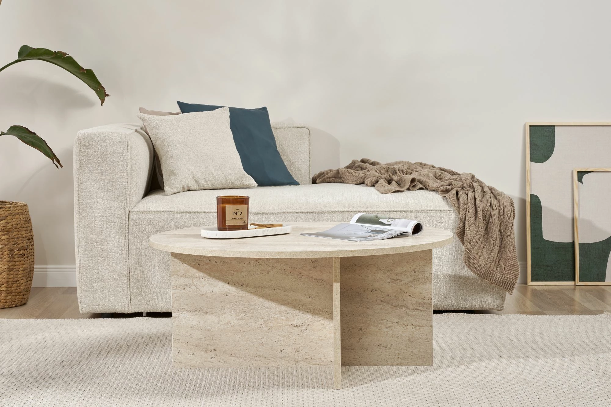 Kavni stol Travertine, Nordure Soleil