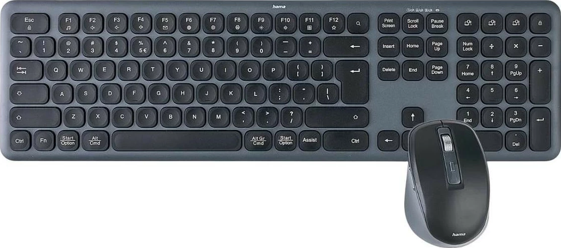 Komplet več naprav, miška in tipkovnica Hama WK-550/WKM-550, črn