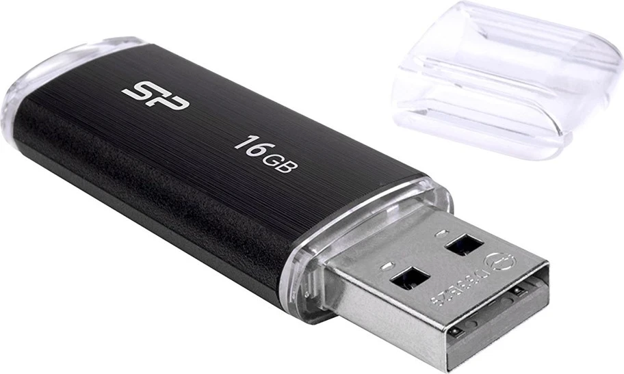 USB ključek Silicon Power, 16 GB USB Type-A 2.0, črn