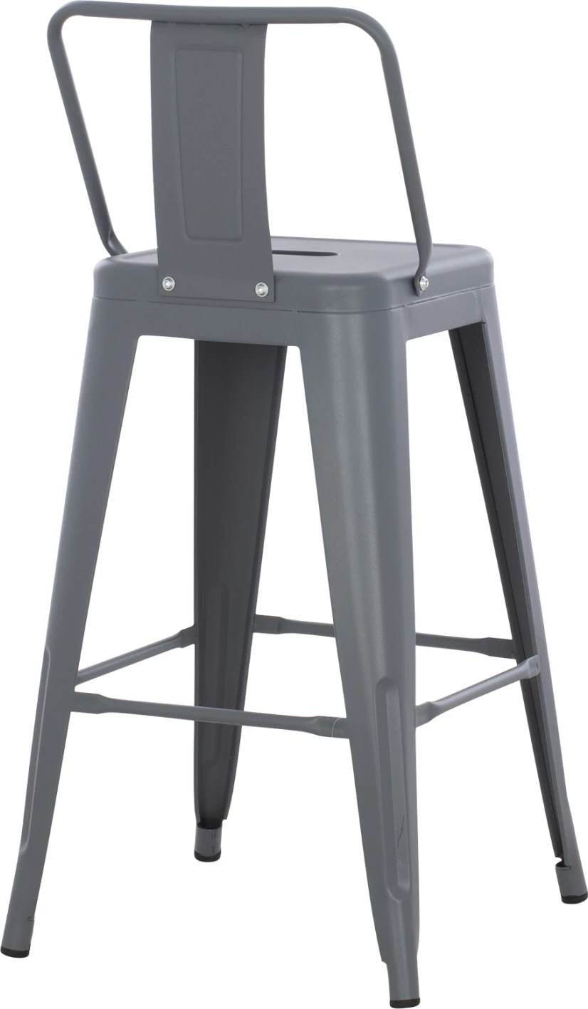 Srednje visok kovinski stol Melita v sivi barvi FH8574.10 42x42x98 cm