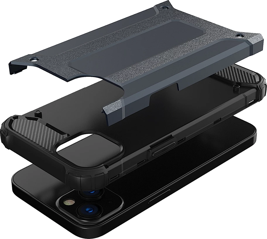 Hibridna zaščitna prevleka Hurtel za iPhone 14, modra