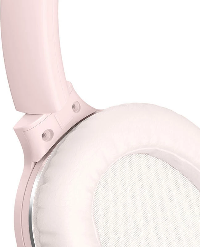 Slušalke čez uho brezžične, Baseus Encok D02 Pro NGD02-C01, Bluetooth 5.0, 40 ur baterije, 40 mm zvočniki, zložljive, rožnate