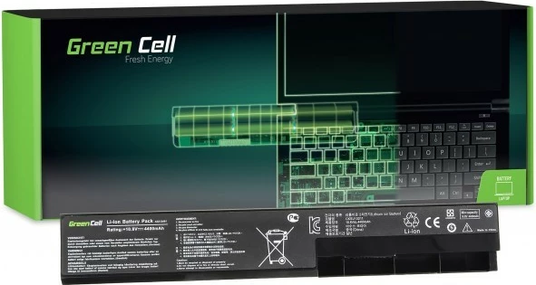 Baterija za prenosnik Green Cell AS49 za Asus X301/X401/X501, 4400 mAh, 11.1 V, črna