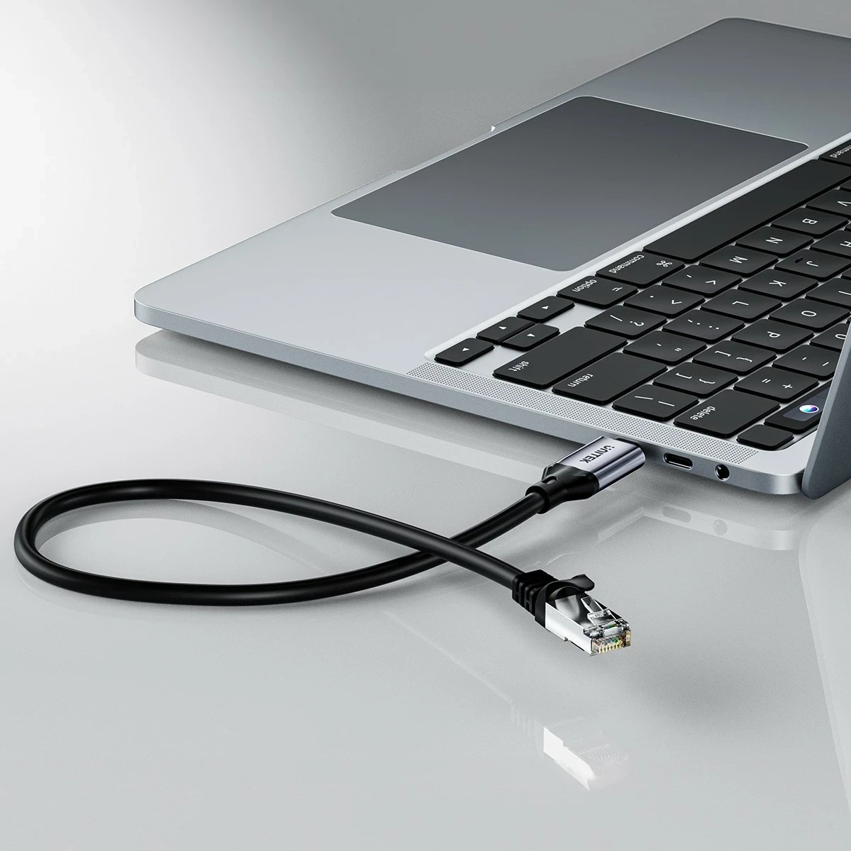 Ethernet kabel Unitek RJ-45 LAN, patchcord cat.8, 8 m, črno-siv