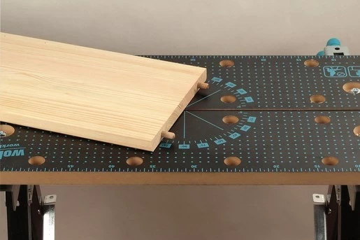 Merilec za trne Wolfcraft Dowelmaster, 4640000, za lesena spojena, črn