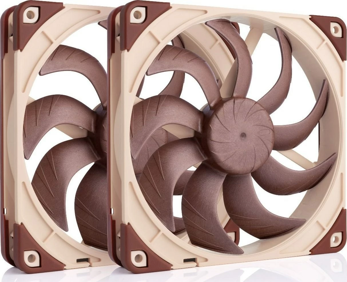 Ventilator za računalnik 140 mm, bronz, set 2 kos Noctua NF-A14x25 G2 PWM Sx2 PP