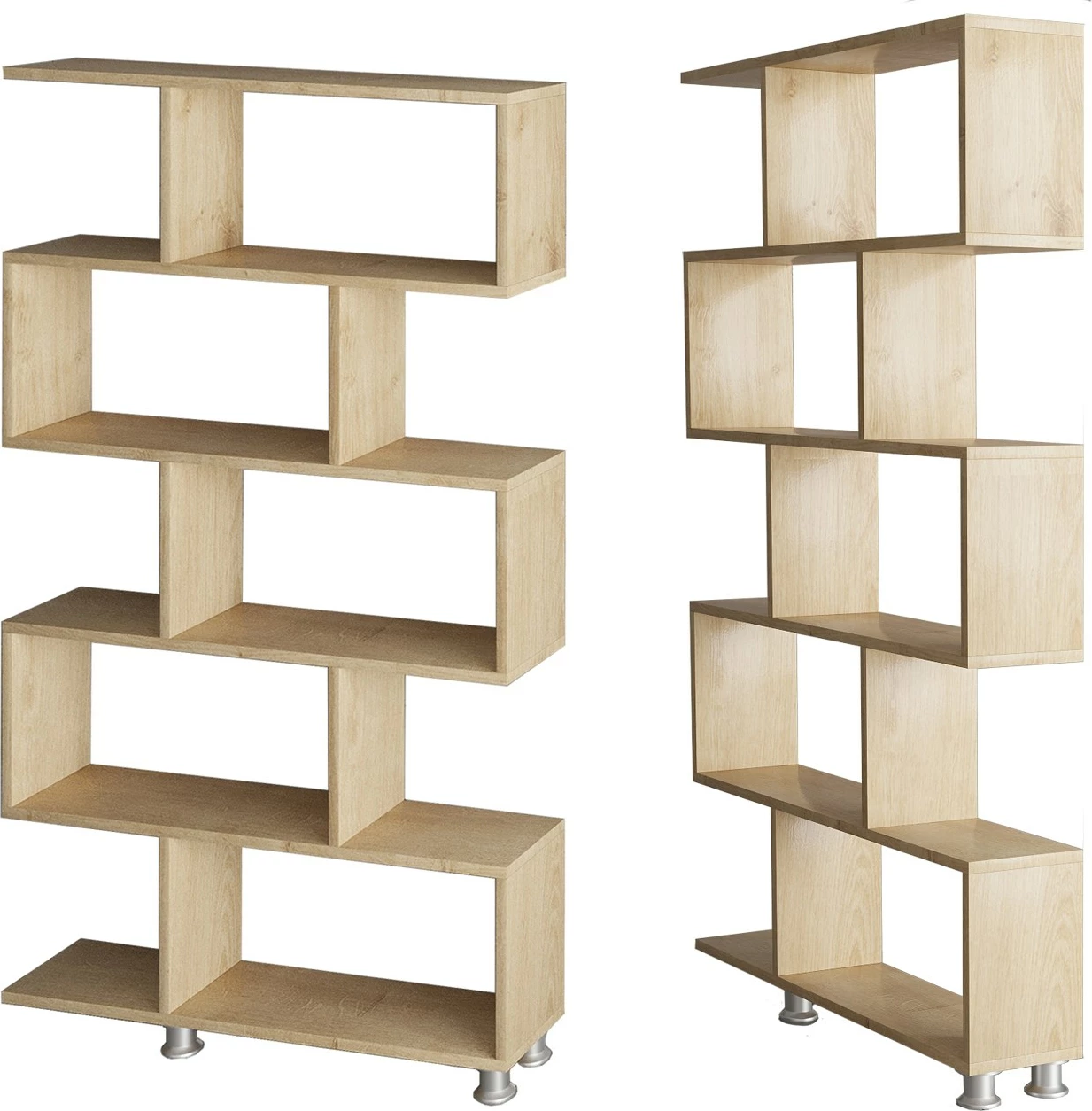 Polica za knjige, Hanah Home Nilüfer, hrast