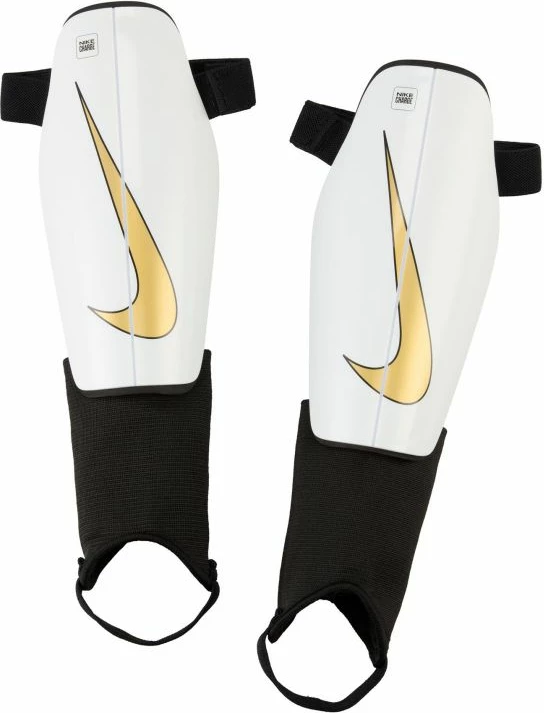 Nogometni ščitniki za golen za moške in otroke, Nike Charge, beli
